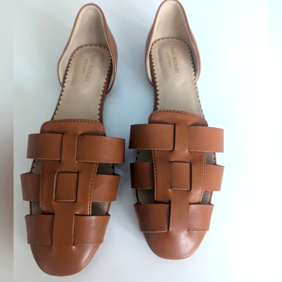 Isaac Mizrahi Tan Woven Flats - Picture 2 of 4